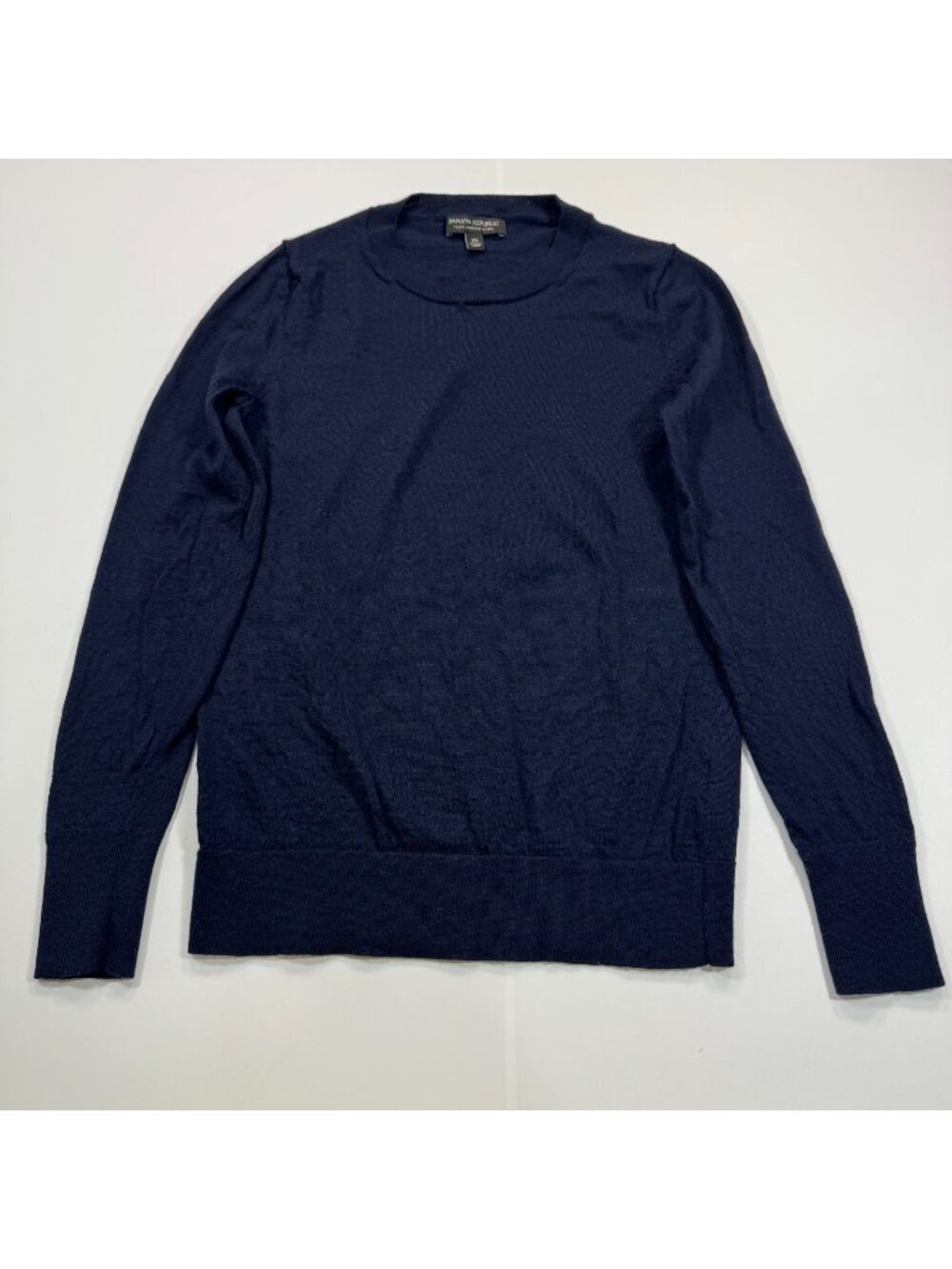 Banana Republic Sweater Men's XS Blue Merino Wool Tight-Knitted Preppy Holiday